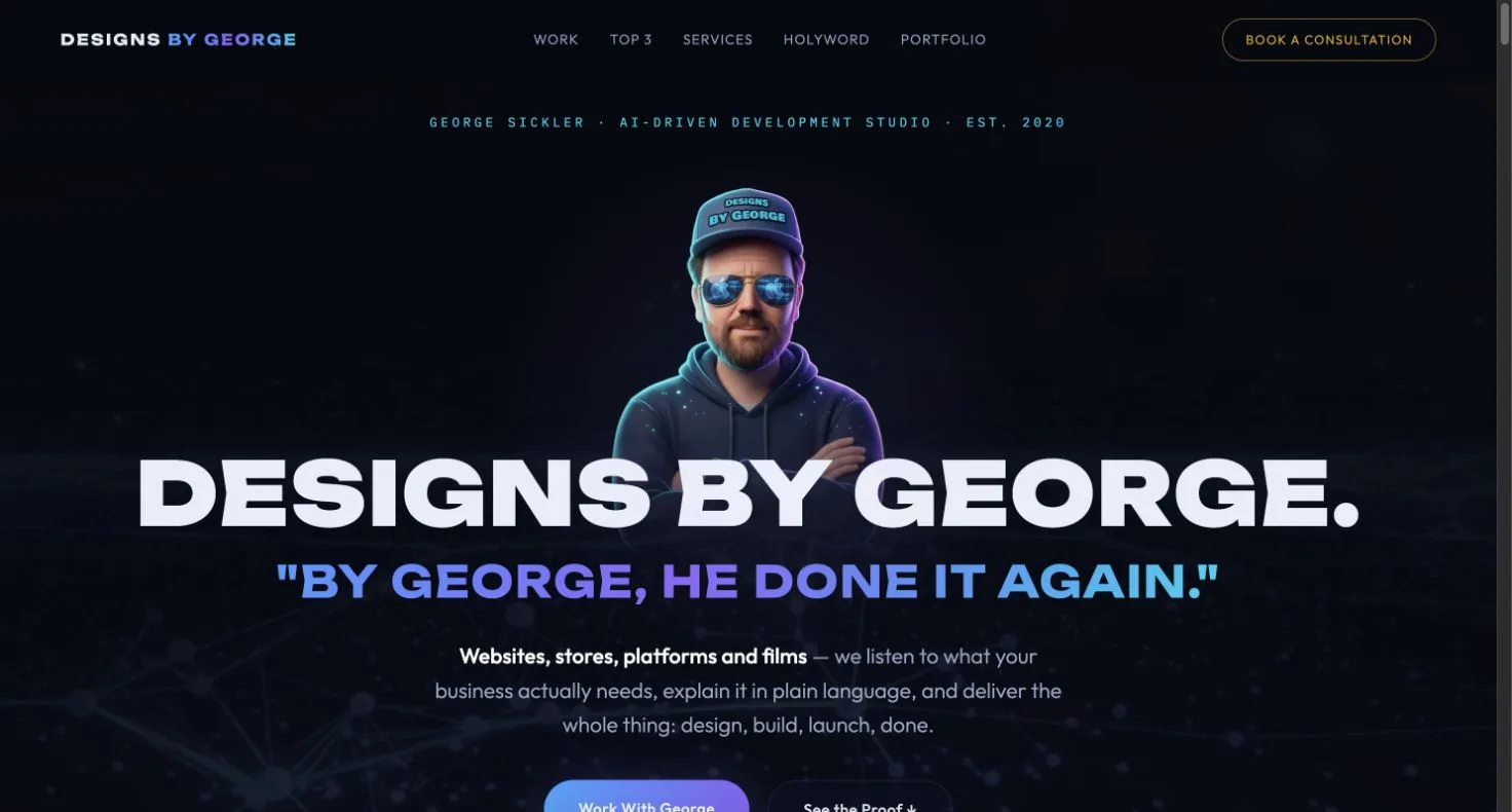 Designs by George website artwork